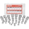 image:imageVEVOR 64 PCS BSPP Hydraulic Fittings Hydraulic Cap and Plug Kit with Precision Threading Galvanized Steel Heavy Duty Hydraulic Fitting Adapter Kit Dash Sizes 040608101216BSPP