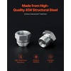 image:imageVEVOR 64 PCS BSPP Hydraulic Fittings Hydraulic Cap and Plug Kit with Precision Threading Galvanized Steel Heavy Duty Hydraulic Fitting Adapter Kit Dash Sizes 040608101216BSPP
