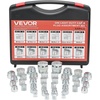 image:imageVEVOR 64 PCS BSPP Hydraulic Fittings Hydraulic Cap and Plug Kit with Precision Threading Galvanized Steel Heavy Duty Hydraulic Fitting Adapter Kit Dash Sizes 040608101216DIN