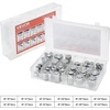 image:imageVEVOR 72 PCS JIC Hydraulic Fittings Heavy Duty Master Industrial Hydraulic Cap and Plug Hose Tube and Pipe Fitting Kit Cap and Plug Kit Precision Threading in 37 Dash Sizes 4 6 8 10 12 16ORFS