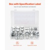 image:imageVEVOR 72 PCS JIC Hydraulic Fittings Heavy Duty Master Industrial Hydraulic Cap and Plug Hose Tube and Pipe Fitting Kit Cap and Plug Kit Precision Threading in 37 Dash Sizes 4 6 8 10 12 16ORFS