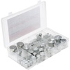 image:imageVEVOR 72 PCS JIC Hydraulic Fittings Heavy Duty Master Industrial Hydraulic Cap and Plug Hose Tube and Pipe Fitting Kit Cap and Plug Kit Precision Threading in 37 Dash Sizes 4 6 8 10 12 16JIC