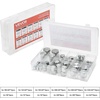 image:imageVEVOR 72 PCS JIC Hydraulic Fittings Heavy Duty Master Industrial Hydraulic Cap and Plug Hose Tube and Pipe Fitting Kit Cap and Plug Kit Precision Threading in 37 Dash Sizes 4 6 8 10 12 16JIC