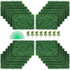 image:imageVEVOR Artificial Boxwood Panel 24pcs 20 x 20 in Green Fake Grass Wall24pcs