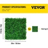 image:imageVEVOR Artificial Boxwood Panel 24pcs 20 x 20 in Green Fake Grass Wall6pcs