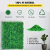 image:imageVEVOR Artificial Boxwood Panel 24pcs 20 x 20 in Green Fake Grass WallCeleste Y Blanco