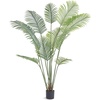 image:imageVEVOR Artificial Dracaena Tree 5 ft Fake Palm Tropical Plants with White Tall Planter Faux Floor Silk Plant in Pot Large Trees for Home Office Living Room Decor House Warming Indoor OutdoorPalm