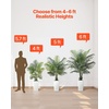image:imageVEVOR Artificial Dracaena Tree 5 ft Fake Palm Tropical Plants with White Tall Planter Faux Floor Silk Plant in Pot Large Trees for Home Office Living Room Decor House Warming Indoor OutdoorAreca Palms