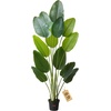 image:imageVEVOR Artificial Dracaena Tree 5 ft Fake Palm Tropical Plants with White Tall Planter Faux Floor Silk Plant in Pot Large Trees for Home Office Living Room Decor House Warming Indoor OutdoorBird of Paradise