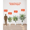image:imageVEVOR Artificial Dracaena Tree 5 ft Fake Palm Tropical Plants with White Tall Planter Faux Floor Silk Plant in Pot Large Trees for Home Office Living Room Decor House Warming Indoor OutdoorAreca Palms