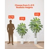 image:imageVEVOR Artificial Dracaena Tree 5 ft Fake Palm Tropical Plants with White Tall Planter Faux Floor Silk Plant in Pot Large Trees for Home Office Living Room Decor House Warming Indoor OutdoorDracaena Tree