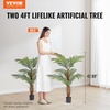 image:imageVEVOR Artificial Dracaena Tree 5 ft Fake Palm Tropical Plants with White Tall Planter Faux Floor Silk Plant in Pot Large Trees for Home Office Living Room Decor House Warming Indoor OutdoorPalm
