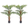 image:imageVEVOR Artificial Dracaena Tree 5 ft Fake Palm Tropical Plants with White Tall Planter Faux Floor Silk Plant in Pot Large Trees for Home Office Living Room Decor House Warming Indoor OutdoorPalm