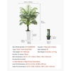 image:imageVEVOR Artificial Dracaena Tree 5 ft Fake Palm Tropical Plants with White Tall Planter Faux Floor Silk Plant in Pot Large Trees for Home Office Living Room Decor House Warming Indoor OutdoorAreca Palmsthick