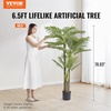 image:imageVEVOR Artificial Dracaena Tree 5 ft Fake Palm Tropical Plants with White Tall Planter Faux Floor Silk Plant in Pot Large Trees for Home Office Living Room Decor House Warming Indoor OutdoorGolden Cane Palm