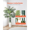 image:imageVEVOR Artificial Dracaena Tree 5 ft Fake Palm Tropical Plants with White Tall Planter Faux Floor Silk Plant in Pot Large Trees for Home Office Living Room Decor House Warming Indoor OutdoorAreca Palmsthick