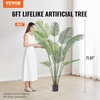 image:imageVEVOR Artificial Dracaena Tree 5 ft Fake Palm Tropical Plants with White Tall Planter Faux Floor Silk Plant in Pot Large Trees for Home Office Living Room Decor House Warming Indoor OutdoorPalm