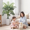 image:imageVEVOR Artificial Dracaena Tree 5 ft Fake Palm Tropical Plants with White Tall Planter Faux Floor Silk Plant in Pot Large Trees for Home Office Living Room Decor House Warming Indoor OutdoorAreca Palmsthick