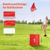 image:imageVEVOR Backyard Golf Game 3 Hole Golf Course Golf Game Practice Games Golf Chipping Game for Family Adults and Kids Portable Outdoor Yard Golf Game for Lawn Yard Camping Park Beach3 Pack Golf Buckets