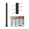 image:imageVEVOR Corner Cable Railing Post 12 Holes 42x2x2 Inches Stainless Steel Cable Railing System Kit for Indoor Outdoor Deck Balcony 1 Pack Black Product ID 1JZLGZXHS1065S1EW001V0Stair PostBlack