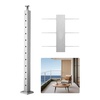 image:imageVEVOR Corner Cable Railing Post 12 Holes 42x2x2 Inches Stainless Steel Cable Railing System Kit for Indoor Outdoor Deck Balcony 1 Pack Black Product ID 1JZLGZXHS1065S1EW001V0Level PostSilver