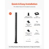 image:imageVEVOR Corner Cable Railing Post 12 Holes 42x2x2 Inches Stainless Steel Cable Railing System Kit for Indoor Outdoor Deck Balcony 1 Pack Black Product ID 1JZLGZXHS1065S1EW001V0Corner PostBlack