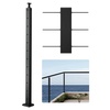 image:imageVEVOR Corner Cable Railing Post 12 Holes 42x2x2 Inches Stainless Steel Cable Railing System Kit for Indoor Outdoor Deck Balcony 1 Pack Black Product ID 1JZLGZXHS1065S1EW001V0Corner PostBlack
