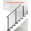 image:imageVEVOR Corner Cable Railing Post 12 Holes 42x2x2 Inches Stainless Steel Cable Railing System Kit for Indoor Outdoor Deck Balcony 1 Pack Black Product ID 1JZLGZXHS1065S1EW001V0Stair PostBlack