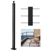 image:imageVEVOR Corner Cable Railing Post 12 Holes 42x2x2 Inches Stainless Steel Cable Railing System Kit for Indoor Outdoor Deck Balcony 1 Pack Black Product ID 1JZLGZXHS1065S1EW001V0Level PostBlack