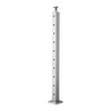 image:imageVEVOR Corner Cable Railing Post 12 Holes 42x2x2 Inches Stainless Steel Cable Railing System Kit for Indoor Outdoor Deck Balcony 1 Pack Black Product ID 1JZLGZXHS1065S1EW001V0Level PostSilver