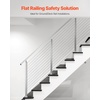 image:imageVEVOR Corner Cable Railing Post 12 Holes 42x2x2 Inches Stainless Steel Cable Railing System Kit for Indoor Outdoor Deck Balcony 1 Pack Black Product ID 1JZLGZXHS1065S1EW001V0Stair PostSilver