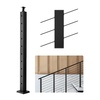 image:imageVEVOR Corner Cable Railing Post 12 Holes 42x2x2 Inches Stainless Steel Cable Railing System Kit for Indoor Outdoor Deck Balcony 1 Pack Black Product ID 1JZLGZXHS1065S1EW001V0Stair PostBlack