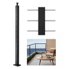 image:imageVEVOR Corner Cable Railing Post 12 Holes 42x2x2 Inches Stainless Steel Cable Railing System Kit for Indoor Outdoor Deck Balcony 1 Pack Black Product ID 1JZLGZXHS1065S1EW001V0Level PostBlack