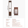 image:imageVEVOR Dog Door for Sliding Glass Door 75 78 to 80 1116 Adjustable Height Aluminum Alloy Frame with Flap Lock Design for LargeSized Dogs 180 SwingOpen Sliding Glass Pet DoorsBrown