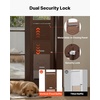 image:imageVEVOR Dog Door for Sliding Glass Door 75 78 to 80 1116 Adjustable Height Aluminum Alloy Frame with Flap Lock Design for LargeSized Dogs 180 SwingOpen Sliding Glass Pet DoorsBrown