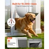 image:imageVEVOR Dog Door for Sliding Glass Door 75 78 to 80 1116 Adjustable Height Aluminum Alloy Frame with Flap Lock Design for LargeSized Dogs 180 SwingOpen Sliding Glass Pet DoorsWhite