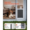 image:imageVEVOR Dog Door for Sliding Glass Door 75 78 to 80 1116 Adjustable Height Aluminum Alloy Frame with Flap Lock Design for LargeSized Dogs 180 SwingOpen Sliding Glass Pet DoorsWhite