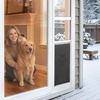 image:imageVEVOR Dog Door for Sliding Glass Door 75 78 to 80 1116 Adjustable Height Aluminum Alloy Frame with Flap Lock Design for LargeSized Dogs 180 SwingOpen Sliding Glass Pet DoorsWhite