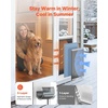 image:imageVEVOR Dog Door for Sliding Glass Door 75 78 to 80 1116 Adjustable Height Aluminum Alloy Frame with Flap Lock Design for LargeSized Dogs 180 SwingOpen Sliding Glass Pet DoorsWhite
