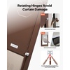 image:imageVEVOR Dog Door for Sliding Glass Door 75 78 to 80 1116 Adjustable Height Aluminum Alloy Frame with Flap Lock Design for LargeSized Dogs 180 SwingOpen Sliding Glass Pet DoorsBrown