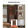 image:imageVEVOR Dog Door for Sliding Glass Door 75 78 to 80 1116 Adjustable Height Aluminum Alloy Frame with Flap Lock Design for LargeSized Dogs 180 SwingOpen Sliding Glass Pet DoorsBrown