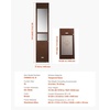 image:imageVEVOR Dog Door for Sliding Glass Door 75 78 to 80 1116 Adjustable Height Aluminum Alloy Frame with Flap Lock Design for LargeSized Dogs 180 SwingOpen Sliding Glass Pet DoorsBrown