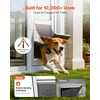 image:imageVEVOR Dog Door for Sliding Glass Door 75 78 to 80 1116 Adjustable Height Aluminum Alloy Frame with Flap Lock Design for LargeSized Dogs 180 SwingOpen Sliding Glass Pet DoorsWhite