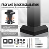 image:imageVEVOR Handrails for Outdoor Steps 23 Step Adjustable Height Carbon Steel Transitional Handrail with Installation Kit Exterior Hand Railing for Steps Concrete or Wooden Stairs Porch Matte BlackBlackStraight