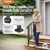 image:imageVEVOR Handrails for Outdoor Steps 23 Step Adjustable Height Carbon Steel Transitional Handrail with Installation Kit Exterior Hand Railing for Steps Concrete or Wooden Stairs Porch Matte BlackBlackFence