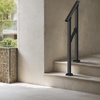 image:imageVEVOR Handrails for Outdoor Steps 23 Step Adjustable Height Carbon Steel Transitional Handrail with Installation Kit Exterior Hand Railing for Steps Concrete or Wooden Stairs Porch Matte BlackBlackStraight