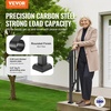 image:imageVEVOR Handrails for Outdoor Steps 23 Step Adjustable Height Carbon Steel Transitional Handrail with Installation Kit Exterior Hand Railing for Steps Concrete or Wooden Stairs Porch Matte BlackBlackFence