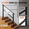 image:imageVEVOR Handrails for Outdoor Steps 23 Step Adjustable Height Carbon Steel Transitional Handrail with Installation Kit Exterior Hand Railing for Steps Concrete or Wooden Stairs Porch Matte BlackBlackStraight NM