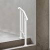 image:imageVEVOR Handrails for Outdoor Steps 23 Step Adjustable Height Carbon Steel Transitional Handrail with Installation Kit Exterior Hand Railing for Steps Concrete or Wooden Stairs Porch Matte BlackWhiteFence