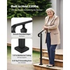 image:imageVEVOR Handrails for Outdoor Steps 23 Step Adjustable Height Carbon Steel Transitional Handrail with Installation Kit Exterior Hand Railing for Steps Concrete or Wooden Stairs Porch Matte BlackBlackStraight D
